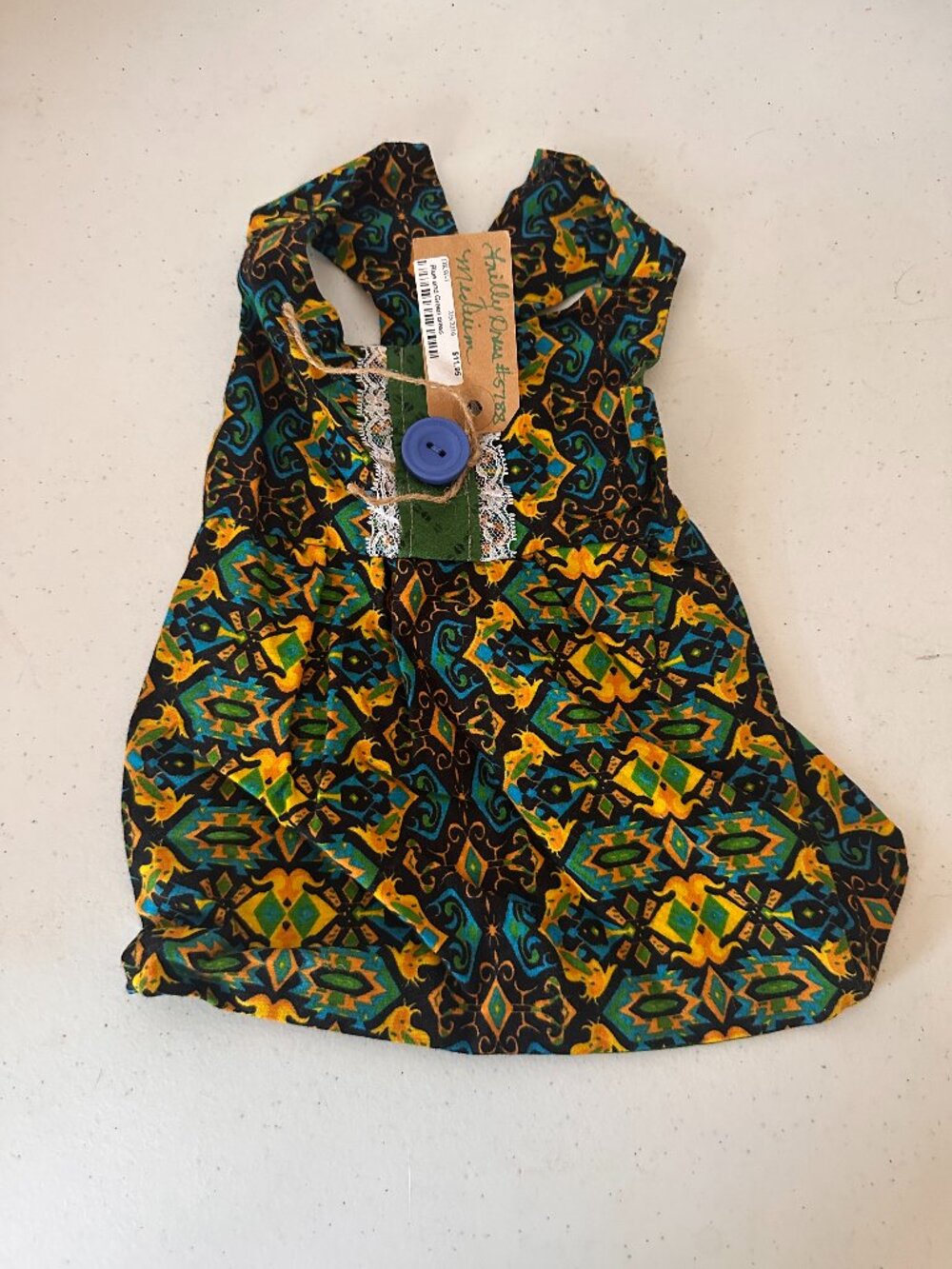 Lulu Belle’s Closet Tribal Pattern Dog Dress Size Medium – Cute & Stylish